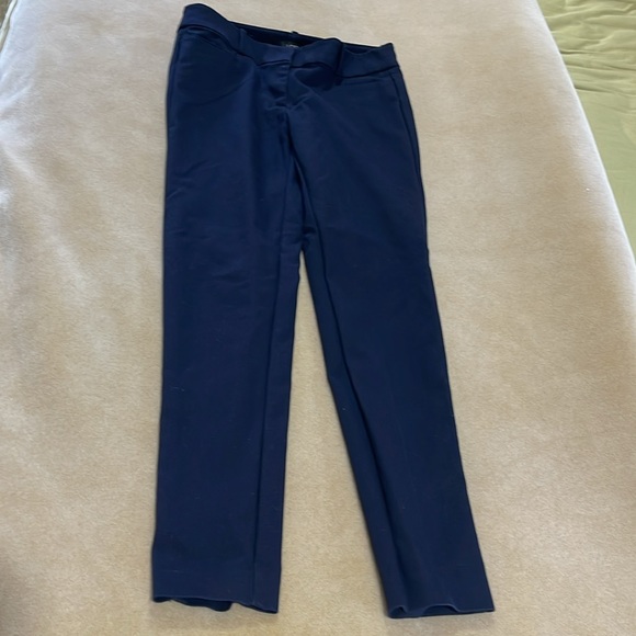 LOFT CURVY SKINNY DARK NAVY BLUE ANKLE PANTS SIZE 0 - Picture 3 of 6